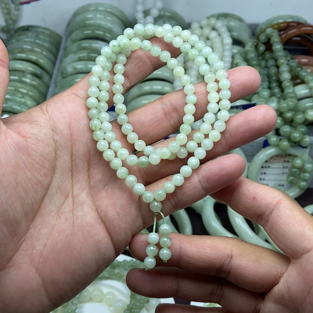 蛇纹石玉未镶嵌手链