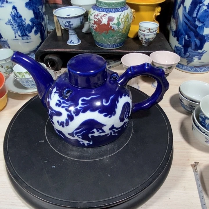 摆件金*虎兰釉龙纹小小摆件