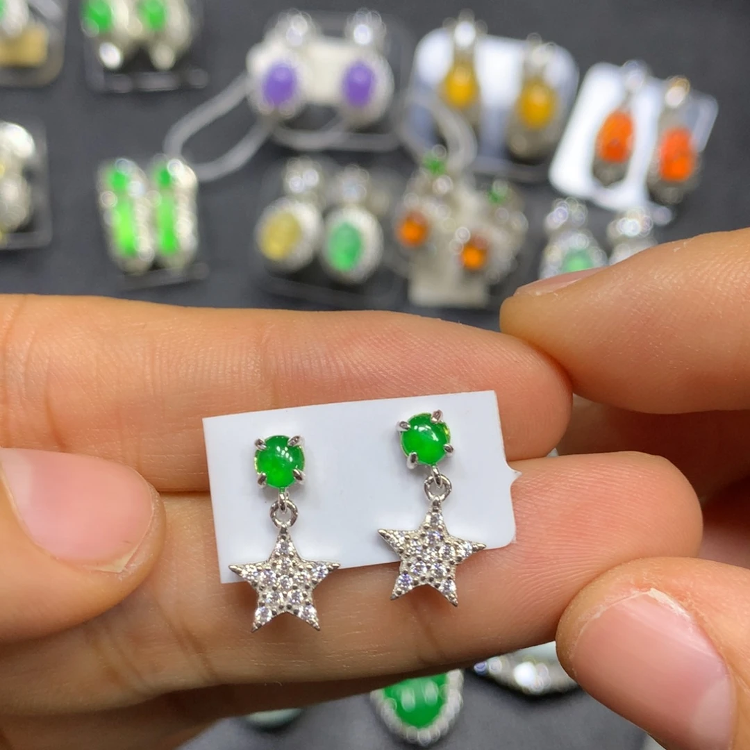 定制翡翠银S925镶嵌买断不退买断不退