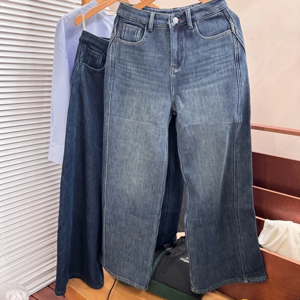 【美琪优选】加厚加绒女士显瘦镰刀牛仔裤 女厚5156