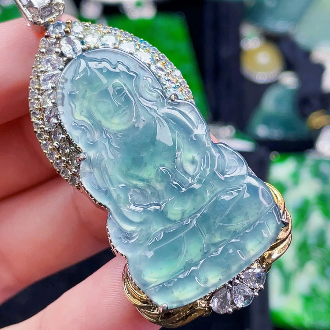 翡翠未镶嵌颈饰455