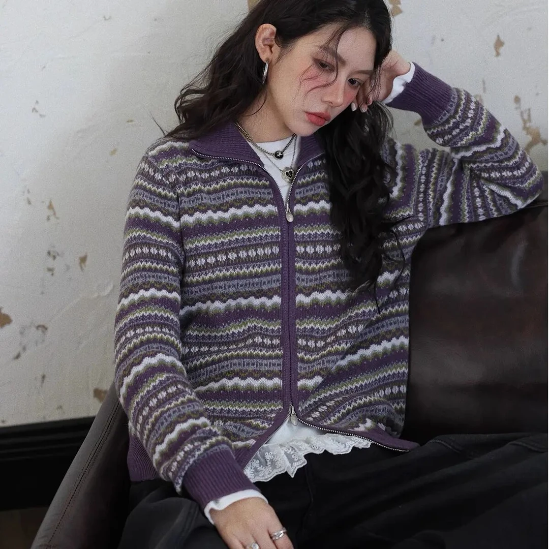 小乔家费尔岛条纹系列毛衣