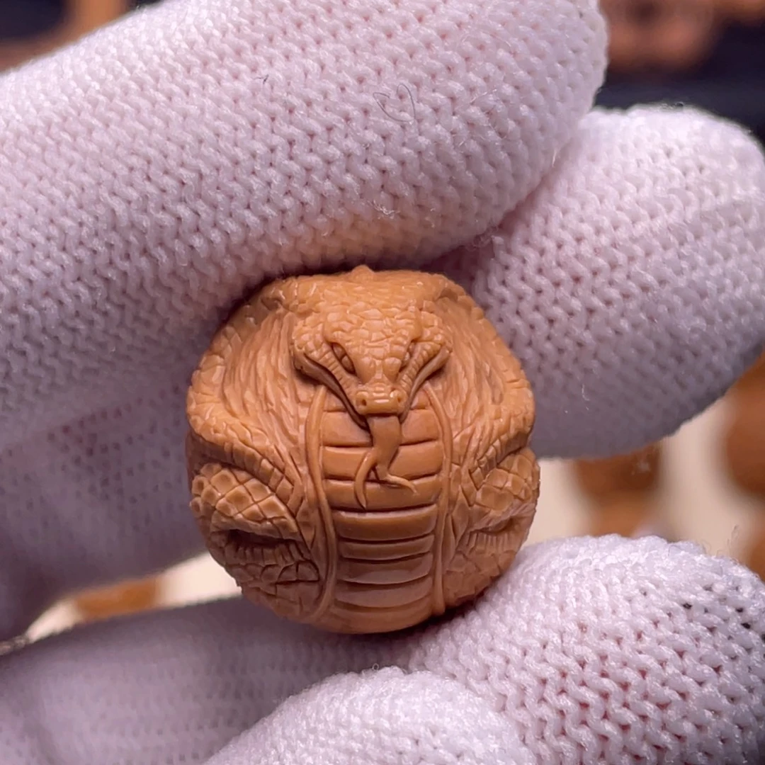 猴头核桃吊坠顶工蛇王18 可三通可天地可左右孔