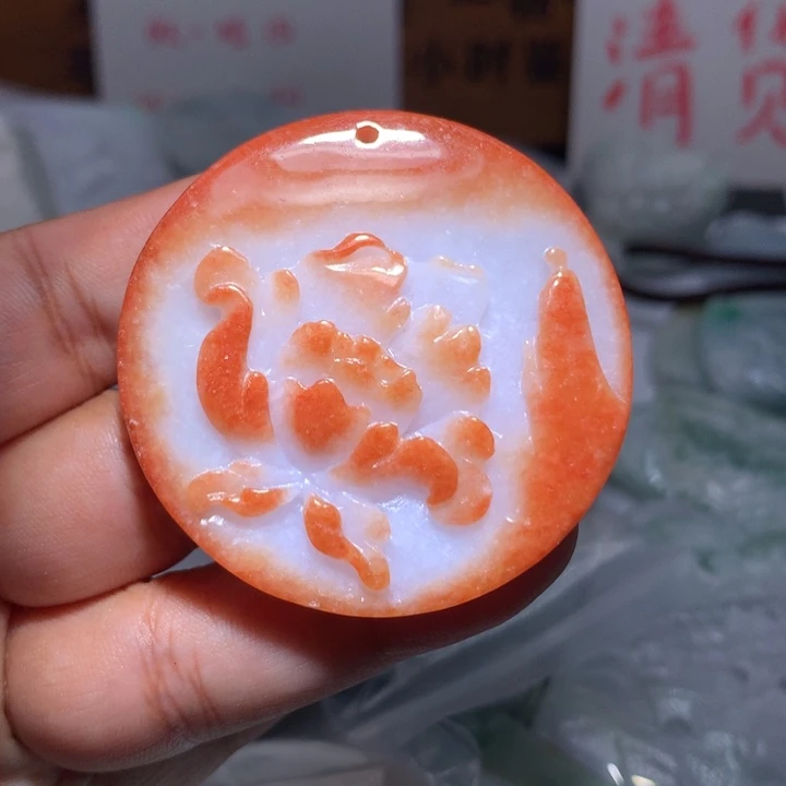 翡翠未镶嵌颈饰保真天然A货翡翠