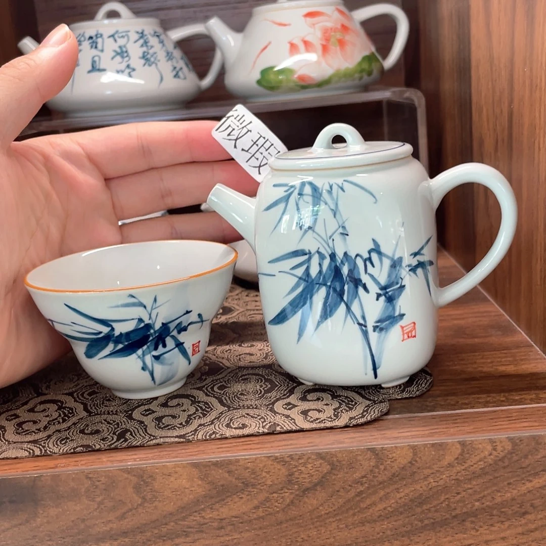 釉下彩纯手绘微瑕