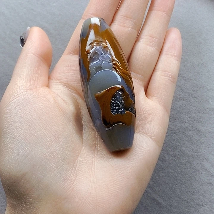 玛瑙/玉髓单珠未镶嵌歌**子