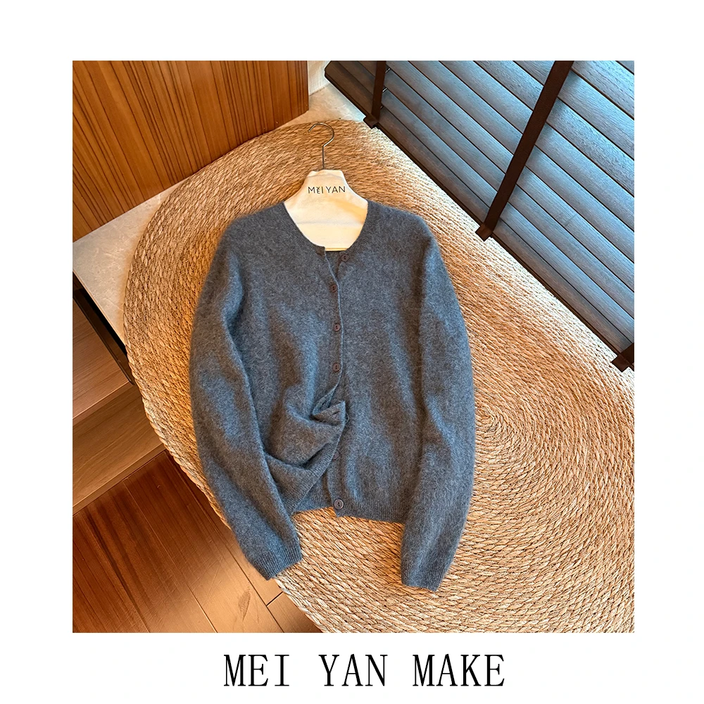 复古色系软糯百搭针织开衫上衣B01-65236