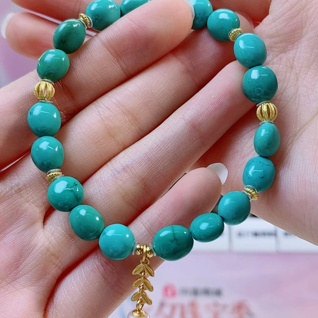 银S925镀金镶嵌绿松石珠宝奇石