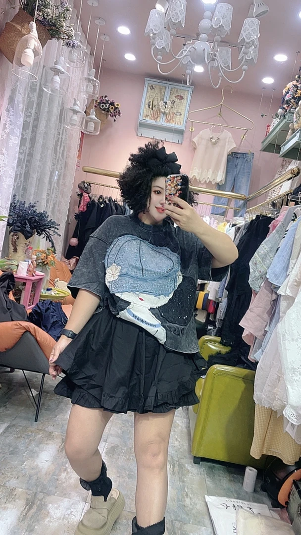 重工贴布设计韩版时尚潮流半袖