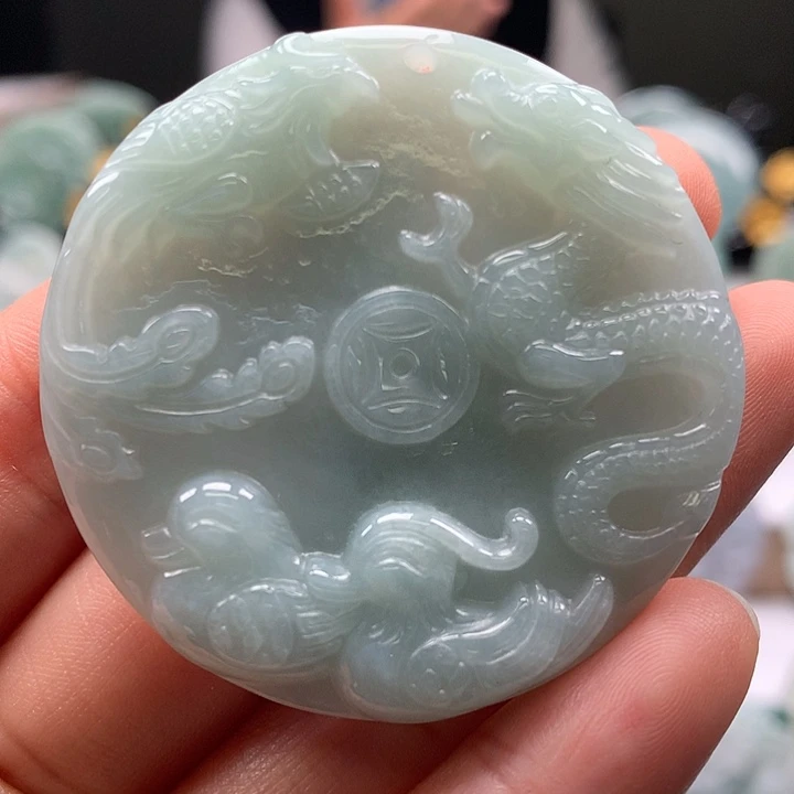 翡翠未镶嵌颈饰龙凤呈祥福利