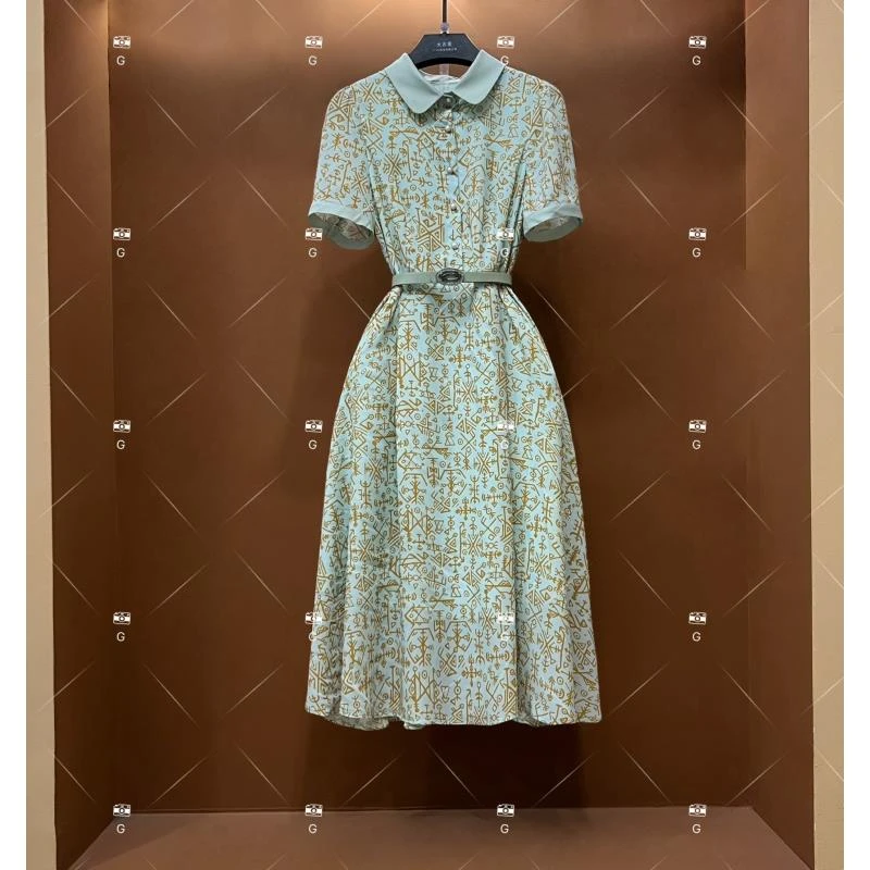 【漫】春夏优雅百搭时尚显瘦气质连衣裙 GS-55080