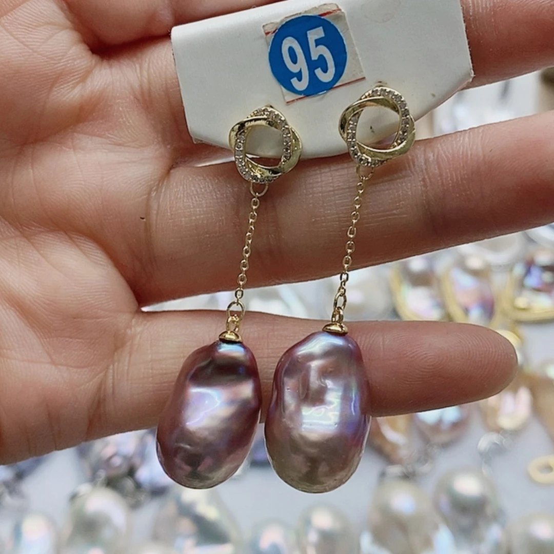 【闪购商品】淡水珍珠耳饰银S925镶嵌