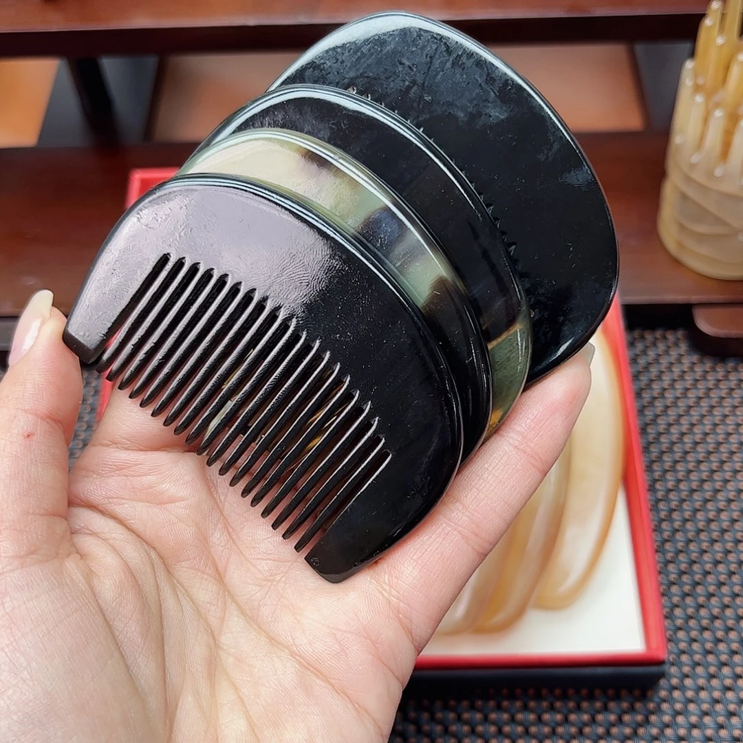 手工制作纯牛角梳子