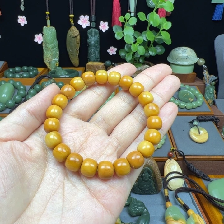 无***敌岫岩河磨玉（透闪石质玉）未镶嵌手链