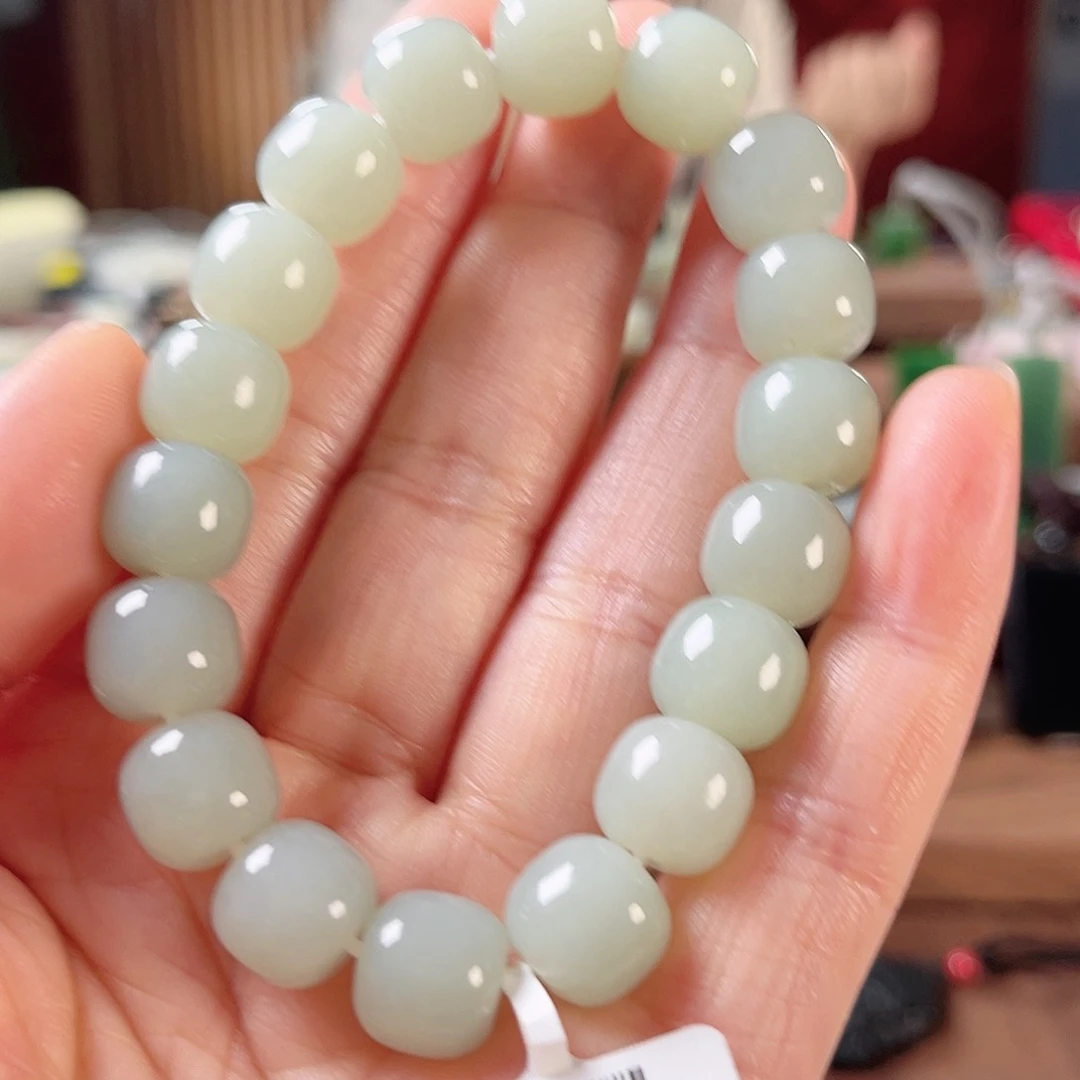 和田玉手链未镶嵌新疆和田玉且末老型11/12