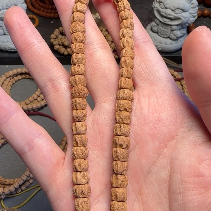 柏香籽/百香籽手串麻皮深坑多棱