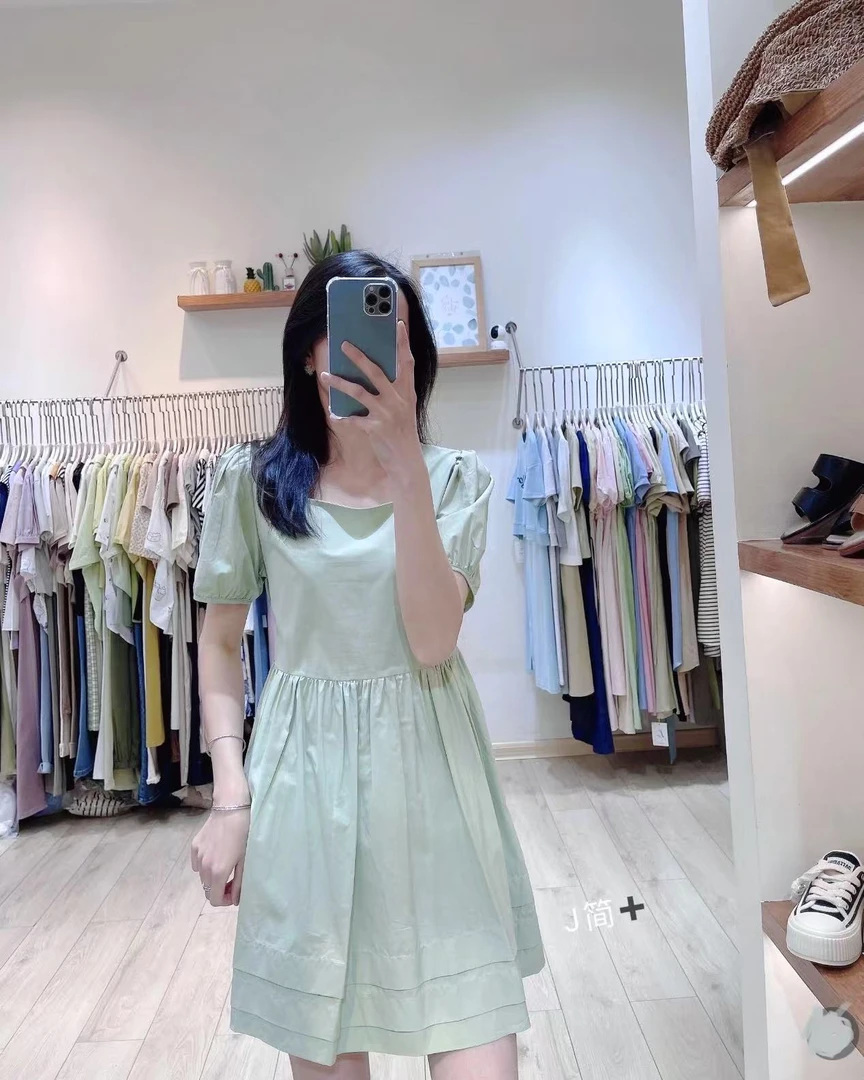 【YZ•衣系列】NN262-时尚女装设计感新款连衣裙法式收腰气质显瘦