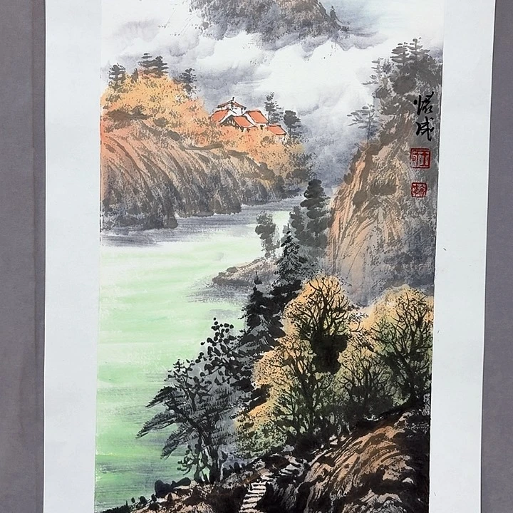 国画亲笔手绘放心去藏