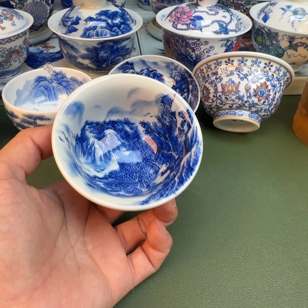 纯手工纯手绘茶具石头317