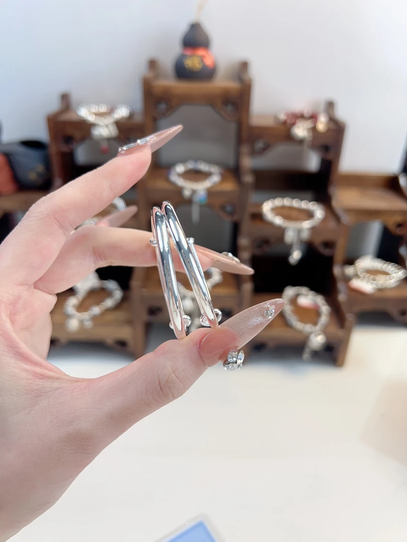 足银手镯 952光圈宝宝推拉手镯