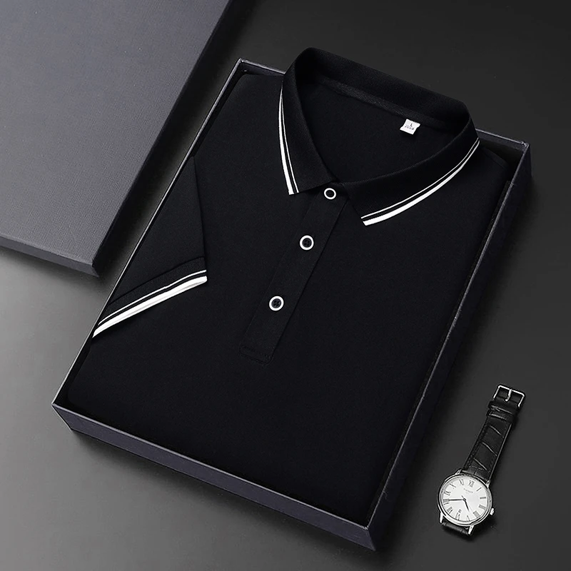 1【L】LECH BIRDS香港乐贵鸟集团2025新款男士高端商务翻领POLO衫