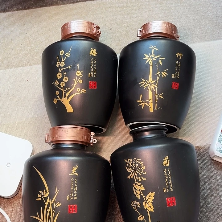 3斤梅兰竹菊4个酒坛