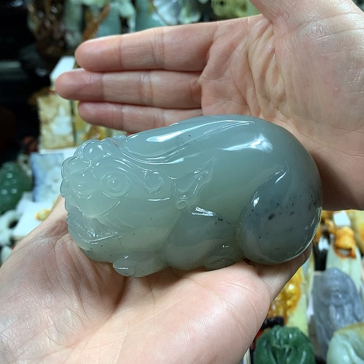 蛇纹石玉手把件未镶嵌用****0