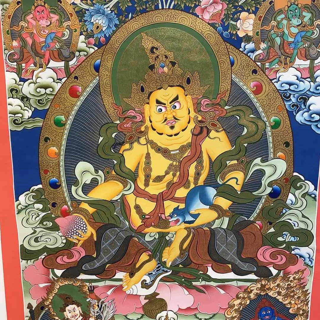 装裱画泽***～50×70纯手绘蓝唐五路