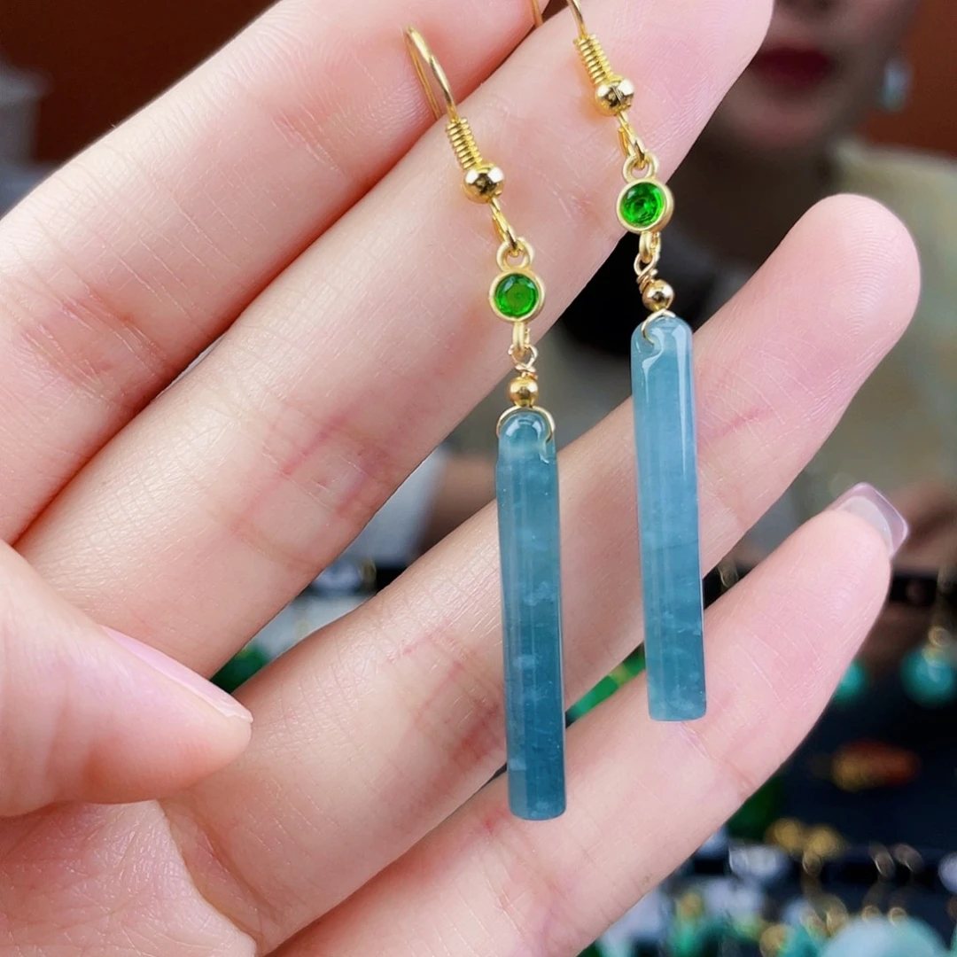 翡翠未镶嵌耳饰饰品