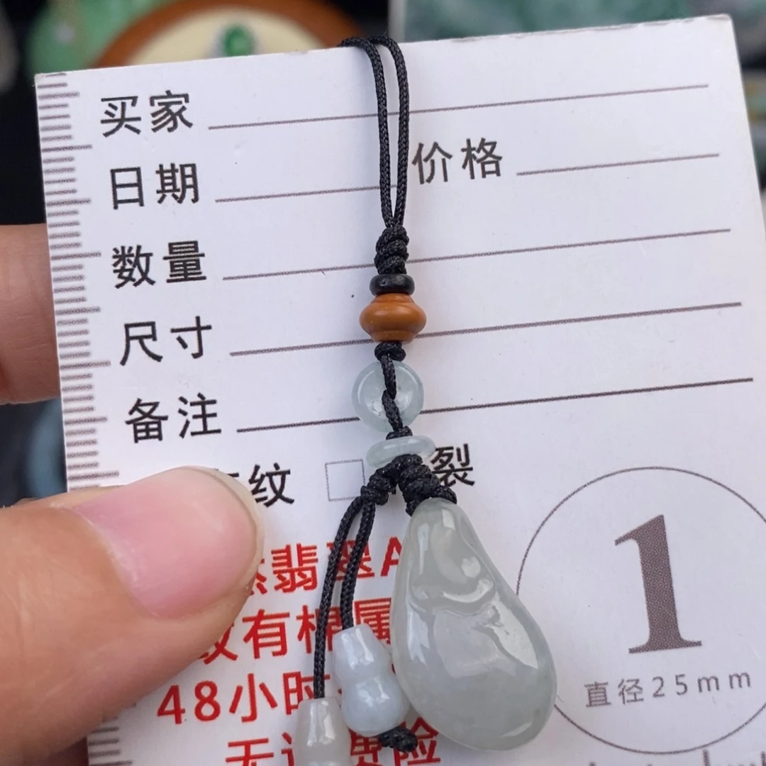 翡翠未镶嵌颈饰钱袋子