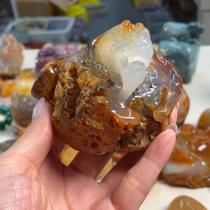 玛瑙/玉髓未镶嵌吊坠(不含链)