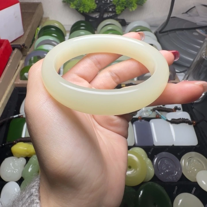 新疆老料若羌黄口料蜂蜜水宽版手镯58