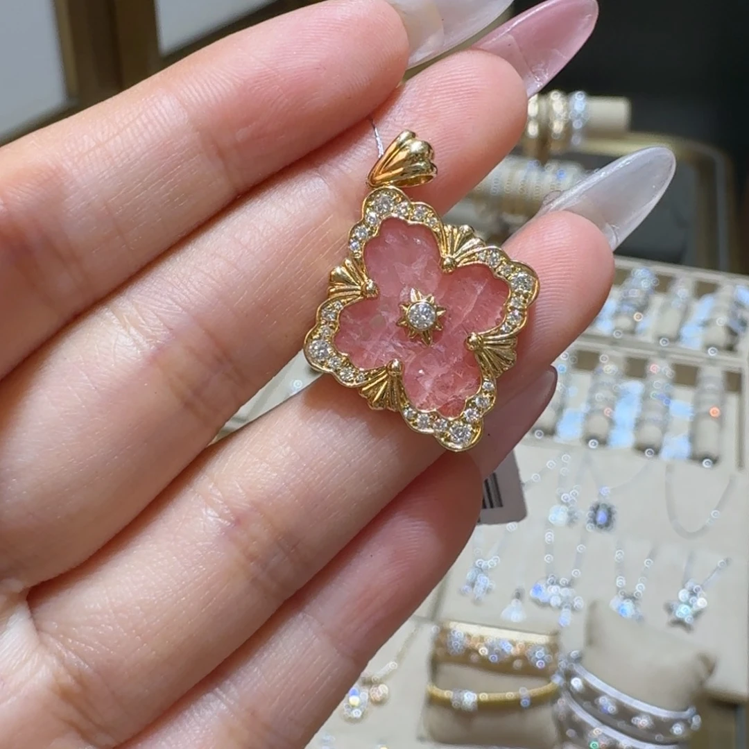 18K金镶嵌吊坠(不含链)钻石