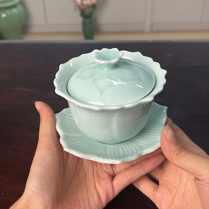 龙泉云间青瓷小米茶器