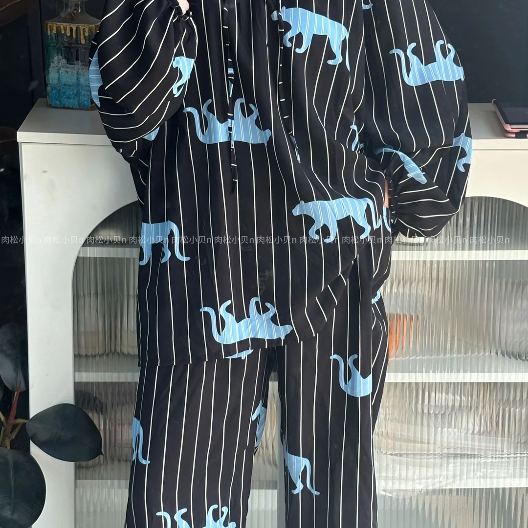 棉绸慵懒2025睡衣女款薄款套头长袖睡衣人棉套装国风家居服时尚