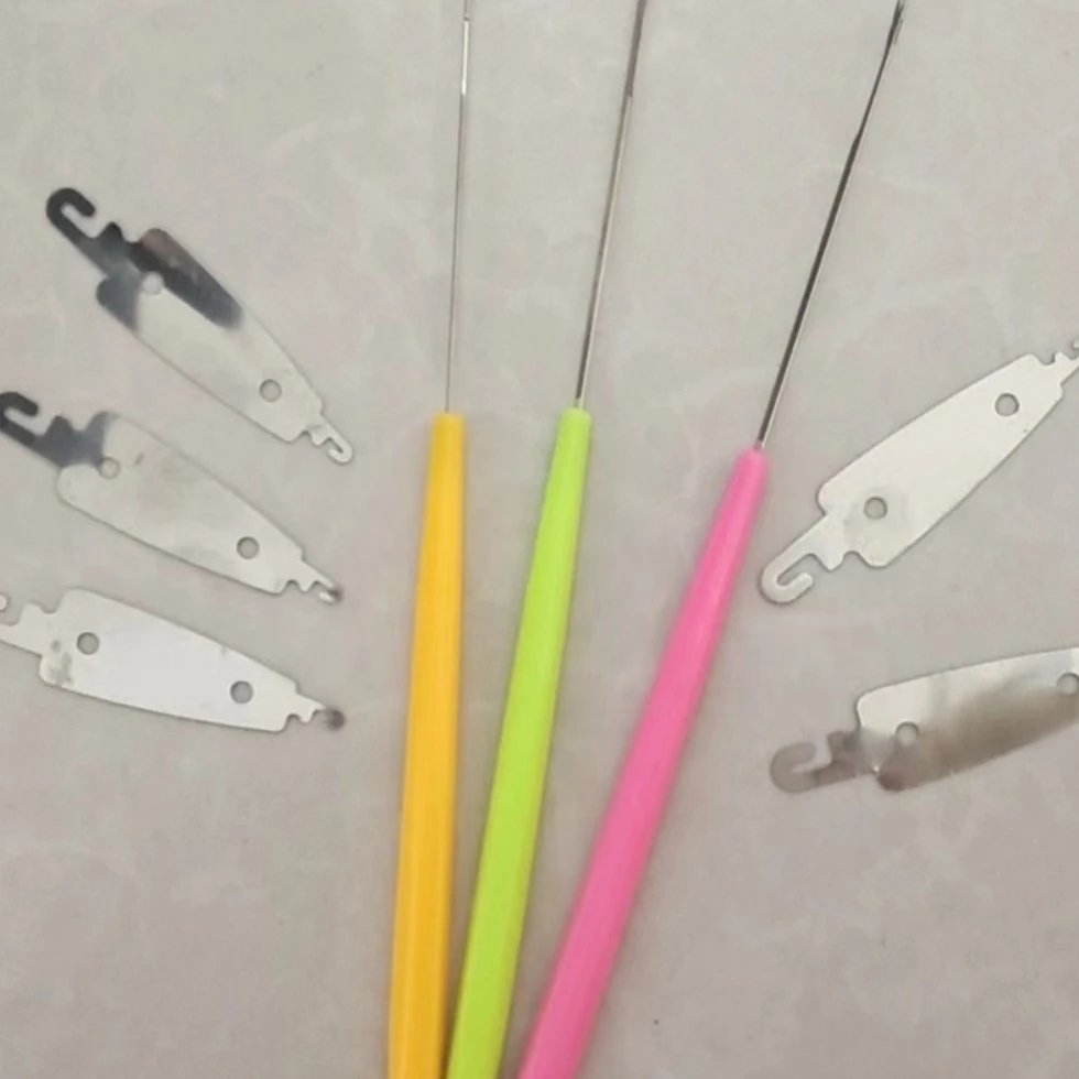 短线头收尾神器十字绣工具钩针老人穿线器(颜色随机)