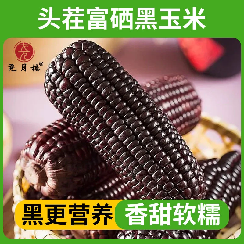 糯玉米软糯香甜 粗粮 220g/10根装新鲜头茬富硒黑糯米玉米