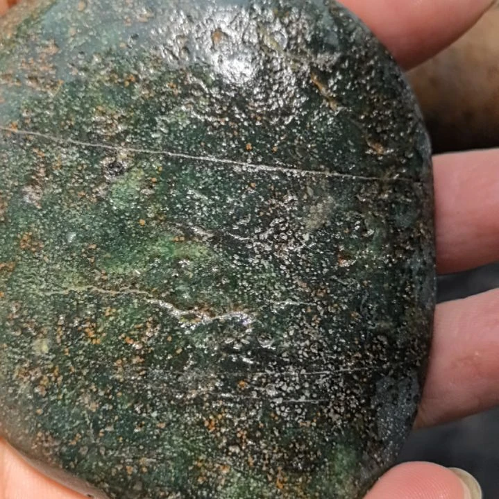 石材卡*藏玉药王石原石手把件