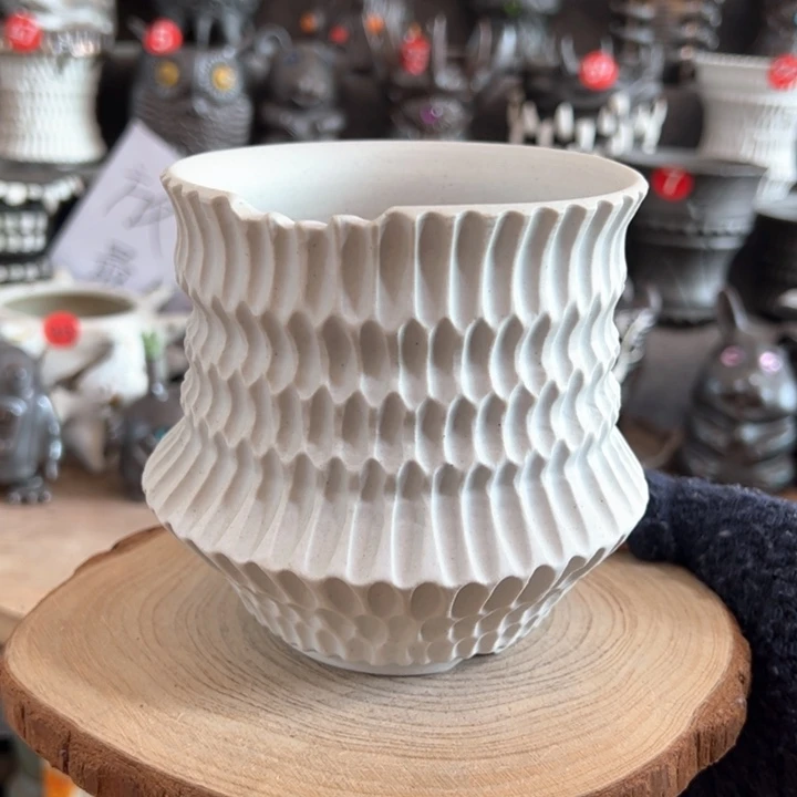 紫砂花盆内口10外高11.7