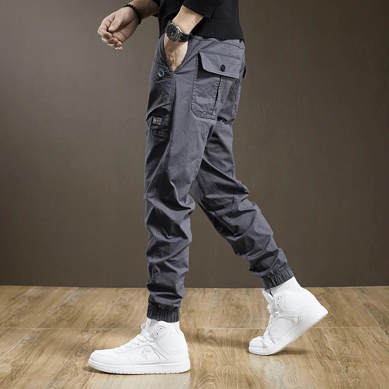 美式重磅潮牌工装裤子男款爆款2025新款秋冬季束脚哈伦运动休闲裤