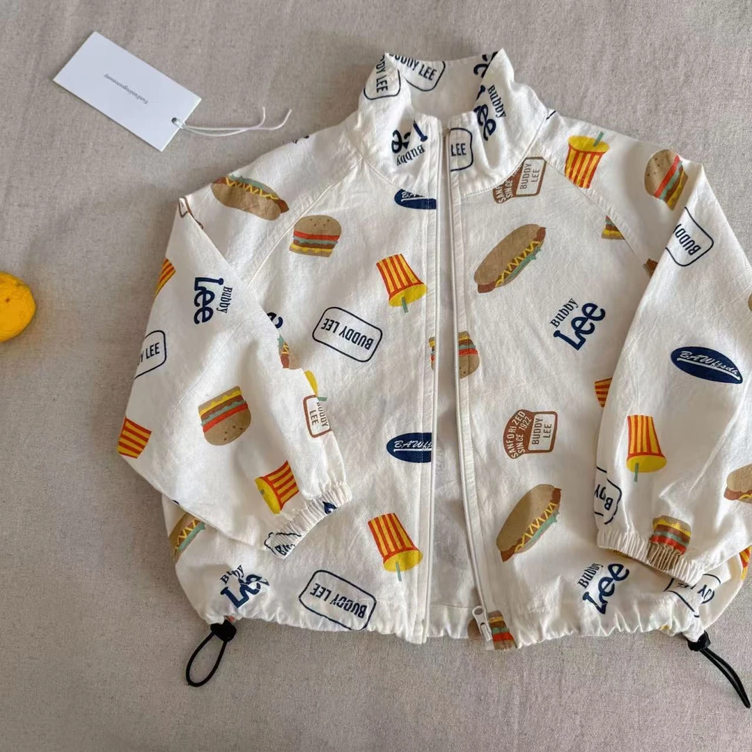 儿童卡通防晒衣男2025夏季新款小童薄款外套宝宝满印防晒服女洋气