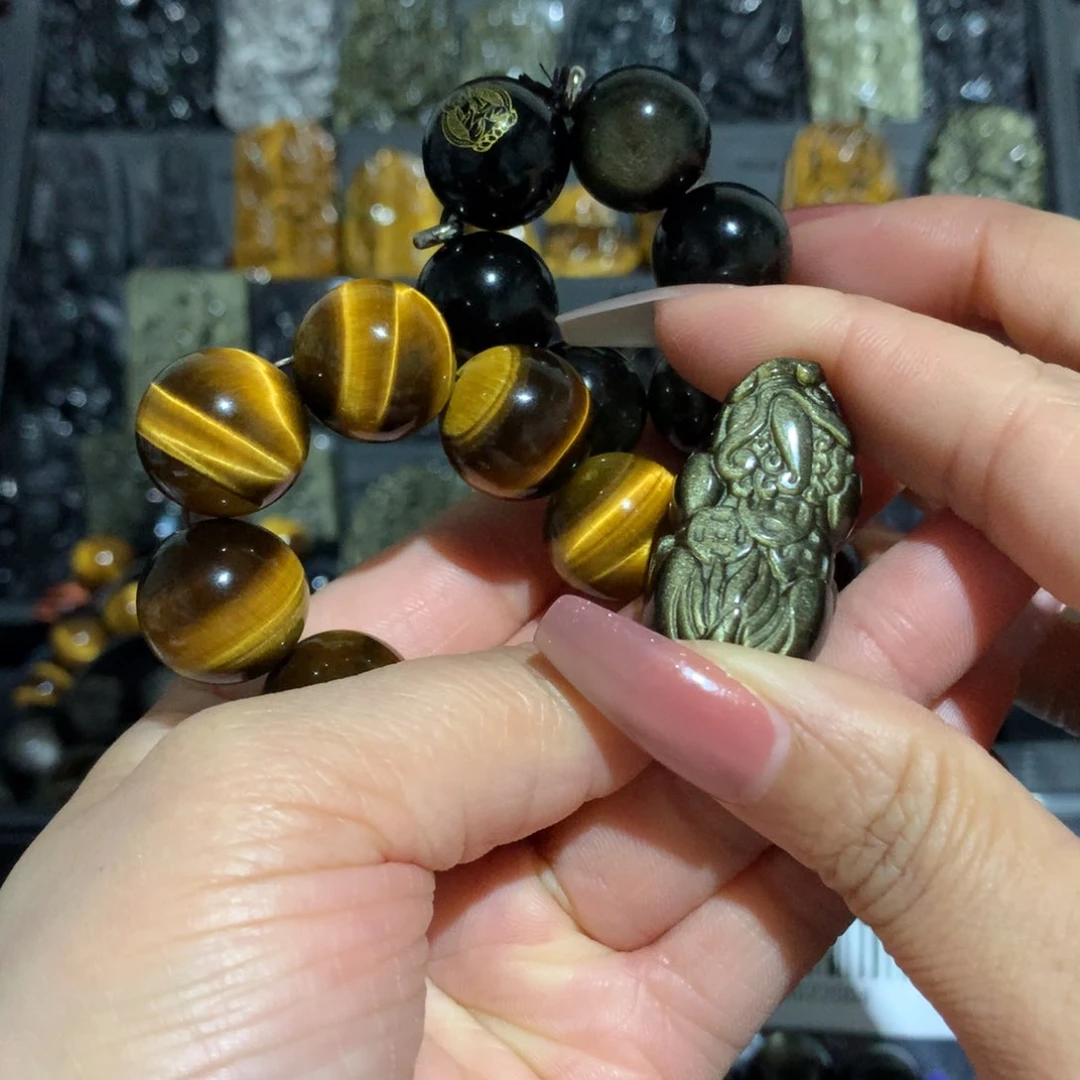 黑曜岩手链未镶嵌小*定制版手链