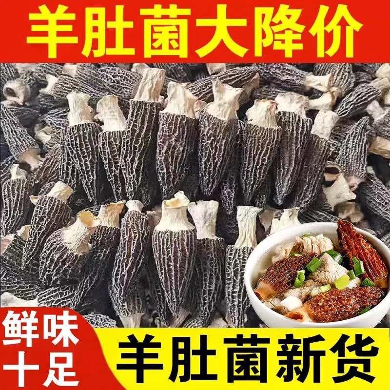 头茬羊肚菌新货无硫无熏染云南羊肚菌干货非特级野生