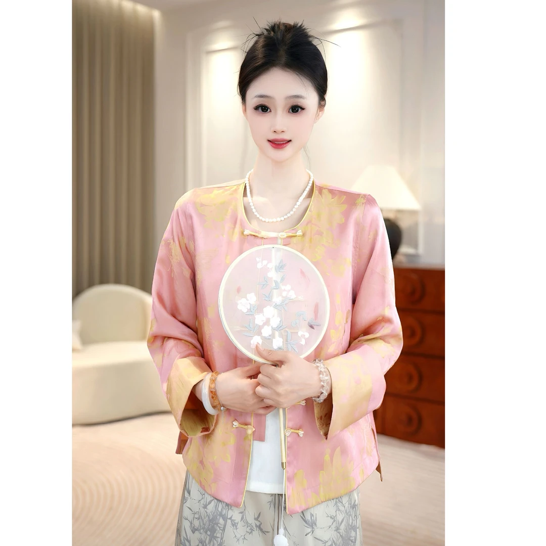 【粉金玫瑰】国风新中式女装气质防晒外套 RS25011 01