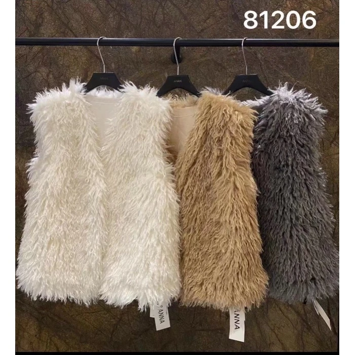 【ARONG阿荣家】毛毛马甲81206-多色-SM