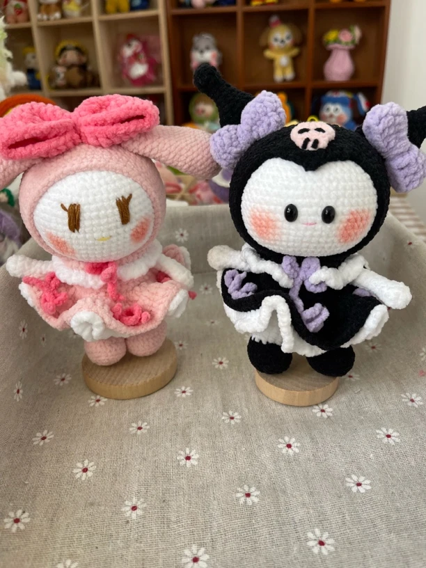 玩偶钩织，美乐蒂库洛米，高15厘米，手工不易，no 退no 换