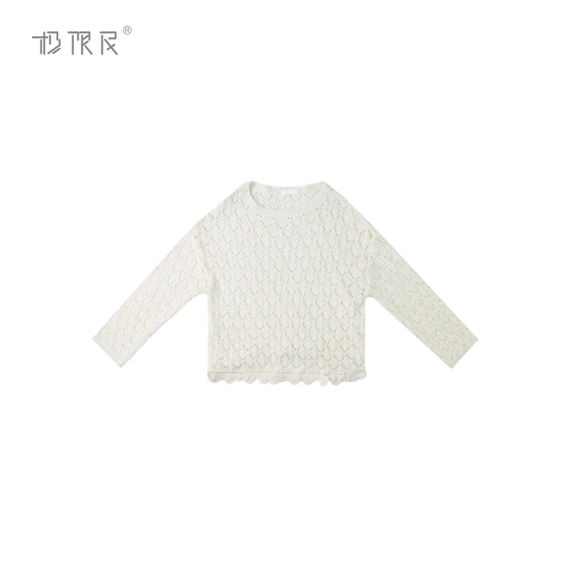 极限民《夕瑶》春季法式复古镂空慵懒风浪漫针织上衣F5102F1205