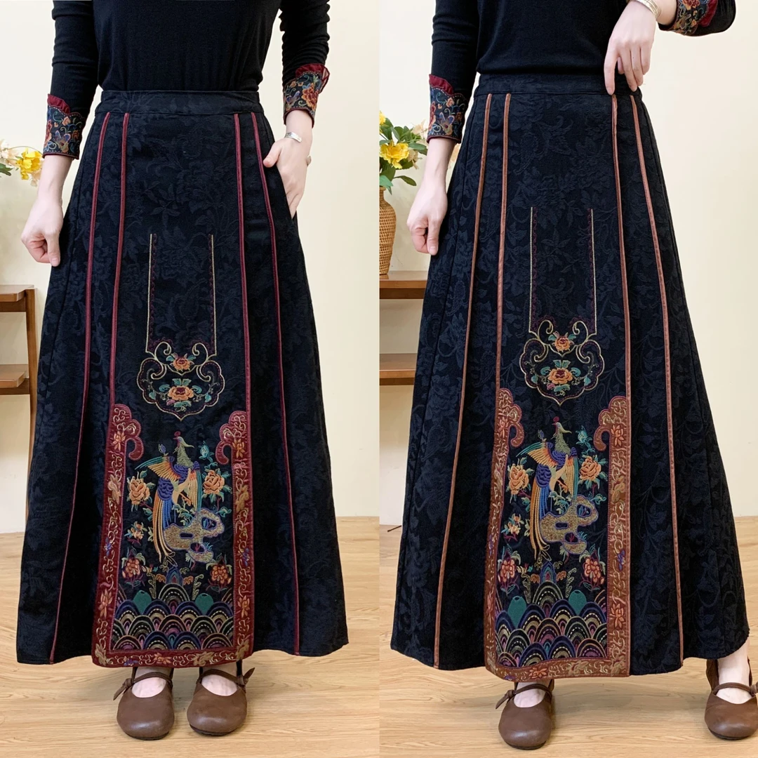 【绣娘】（秀美多姿）早秋新款重工刺绣提花马面裙