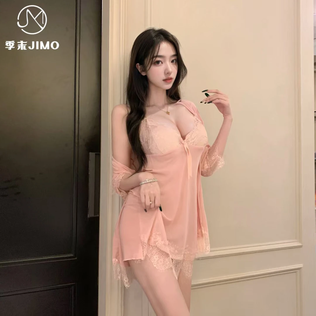 【beautmm】蕾丝薄纱吊带睡裙甜美公主风