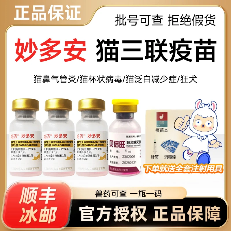 Dr.kit猫咪猫三联疫苗猫瘟猫鼻支猫杯状抗体预防成猫幼猫医院同款